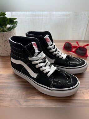Vans Black and White Sk8-Hi Shoe